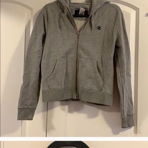 Womens Gray Champion zip up hoodie